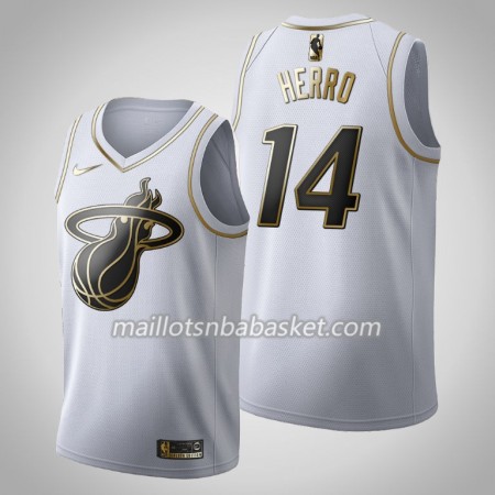 Maillot Homme Miami Heat Tyler Herro 14 2019-20 Nike Blanc Golden Edition Swingman Maillot Homme Miami Heat Tyler Herro 14 2019-20 Nike Blanc Golden Edition Swingman